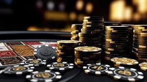 macan88 Caribbean Stud Poker live dealer table with five dealt cards visible